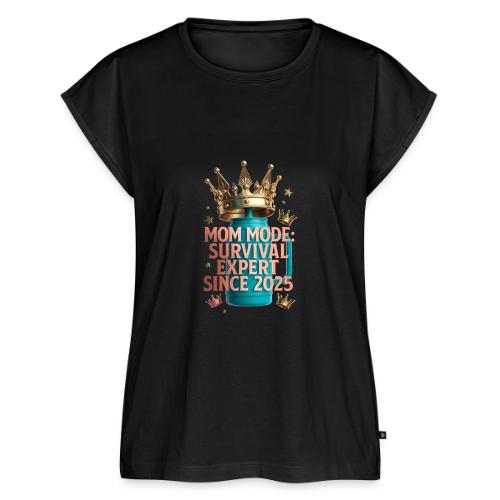 Mom Mode Survival Expert Tee - Women's Premium Roll Up Sleeve T-Shirt