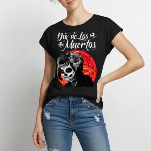Dia de Los Muertos 01 - Women's Premium Roll Up Sleeve T-Shirt