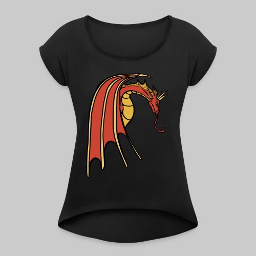 Red Dragon - Women's Roll Cuff T-Shirt