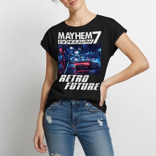 M7 Cyberpunk - Women's Premium Roll Up Sleeve T-Shirt