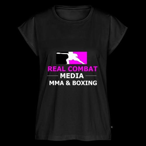 RCM MMA & BOXING Pink - Women's Premium Roll Up Sleeve T-Shirt