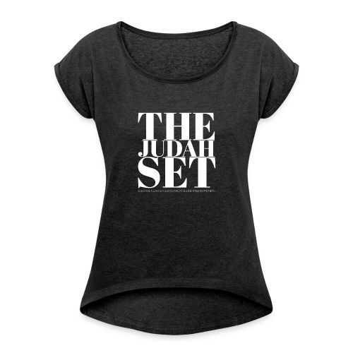 THEJUDAHSET LOGO (Blocked) - Women's Roll Cuff T-Shirt