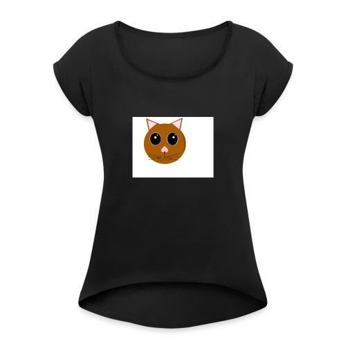 cute_cat - Women's Roll Cuff T-Shirt