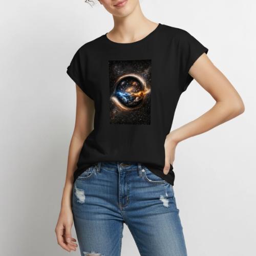 EntangledPhotonsWormhole - Women's Premium Roll Up Sleeve T-Shirt