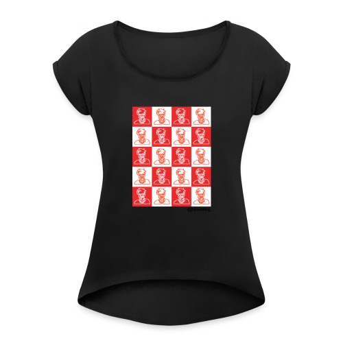KFC checkerboard - Women's Roll Cuff T-Shirt