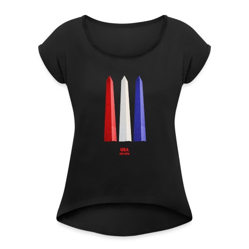 USA T. - Women's Roll Cuff T-Shirt