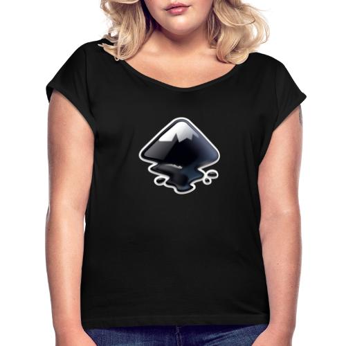 Inkscape Logo - Women's Roll Cuff T-Shirt