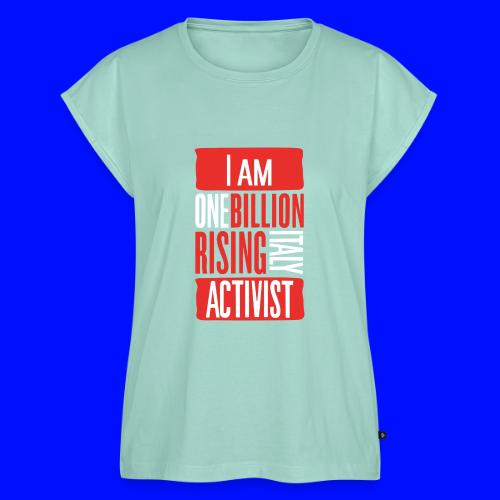 One Billion Rising Italy - Women's Premium Roll Up Sleeve T-Shirt