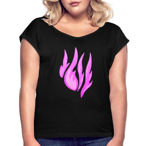 Violet Flame #3 - Women's Roll Cuff T-Shirt