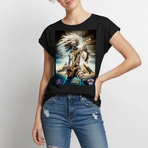 Monster Mosh 2024 Tour Ahy Bass Guitar #D-003A - Women's Premium Roll Up Sleeve T-Shirt