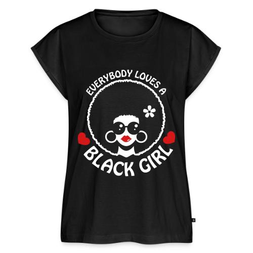 Everybody Loves A Black Girl - Version 3 Reverse - Women's Premium Roll Up Sleeve T-Shirt