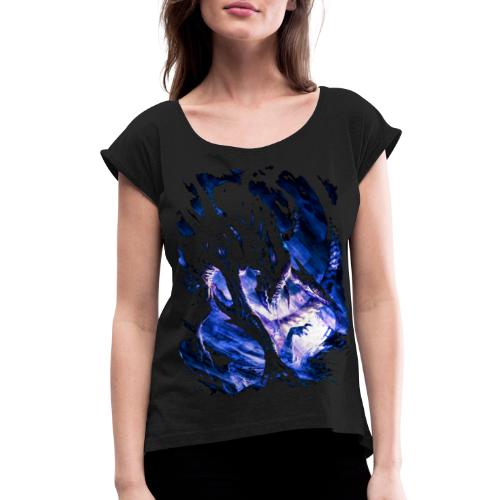 Alien Monster - Women's Roll Cuff T-Shirt
