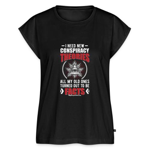 Conspiracy Theories Star for Dark Colors - Women's Premium Roll Up Sleeve T-Shirt