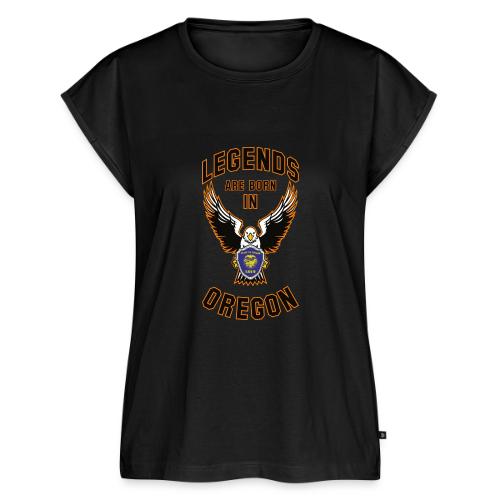 Legends are born in Oregon - Women's Premium Roll Up Sleeve T-Shirt