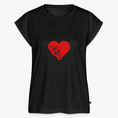 Bike in heart - Women's Premium Roll Up Sleeve T-Shirt
