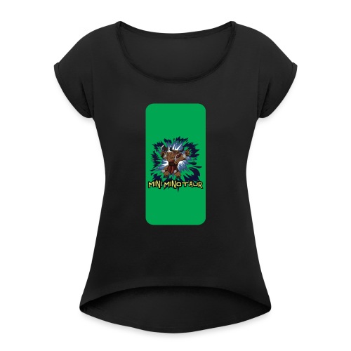 Mini Minotaur iPhone 5 - Women's Roll Cuff T-Shirt