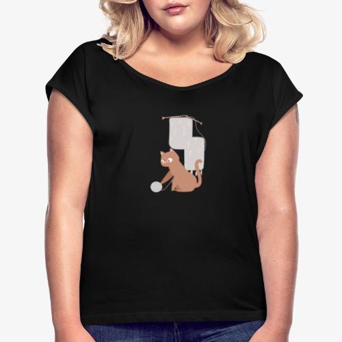 Kitty Yarn - Women's Roll Cuff T-Shirt