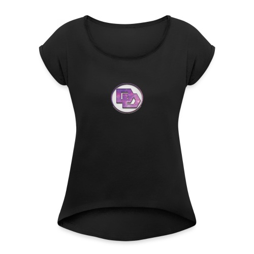DerpDagg Logo - Women's Roll Cuff T-Shirt