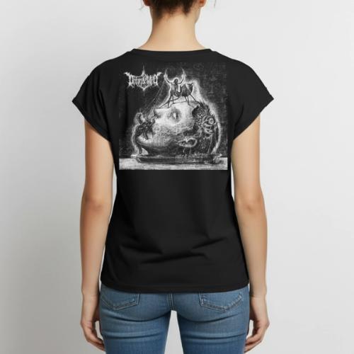 Decorpsetated - Human Words album cover, white - Women's Premium Roll Up Sleeve T-Shirt