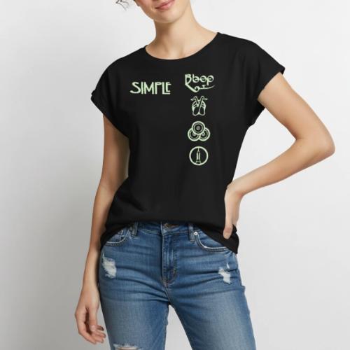 simplesymbolsvert - Women's Premium Roll Up Sleeve T-Shirt