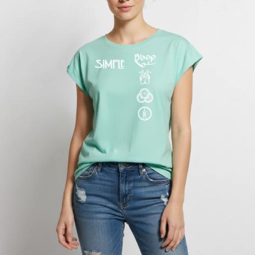 simplesymbolsvert - Women's Premium Roll Up Sleeve T-Shirt