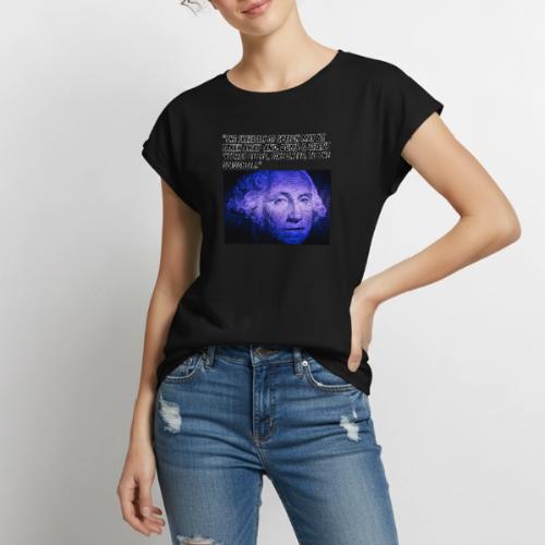 George Washington Freedom of Speech - Women's Premium Roll Up Sleeve T-Shirt