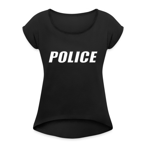 Police White - Women's Roll Cuff T-Shirt