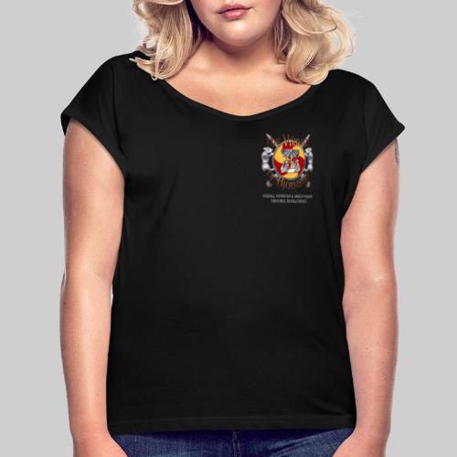 Vikings of Bjornstad Logo/Back Logo - Women's Roll Cuff T-Shirt