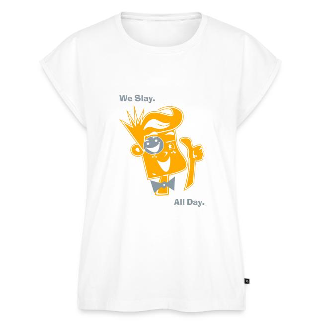 We Slay All Day Shiny Shirt Metallic Silver & Gold