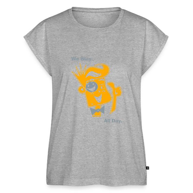 We Slay All Day Shiny Shirt Metallic Silver & Gold