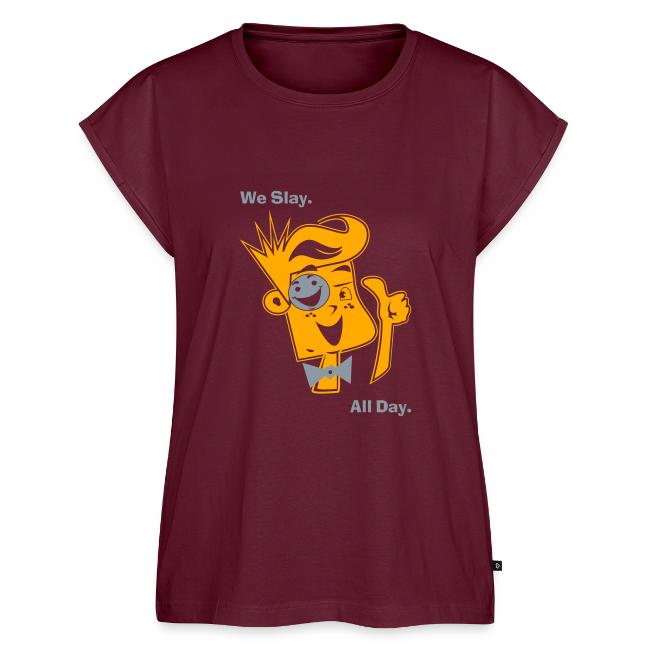We Slay All Day Shiny Shirt Metallic Silver & Gold