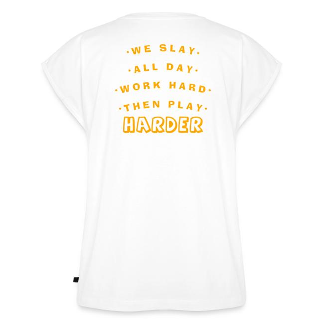We Slay All Day Shiny Shirt Metallic Silver & Gold