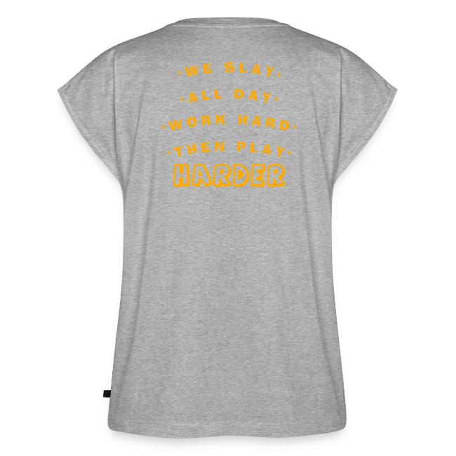 We Slay All Day Shiny Shirt Metallic Silver & Gold