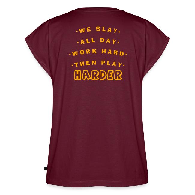 We Slay All Day Shiny Shirt Metallic Silver & Gold