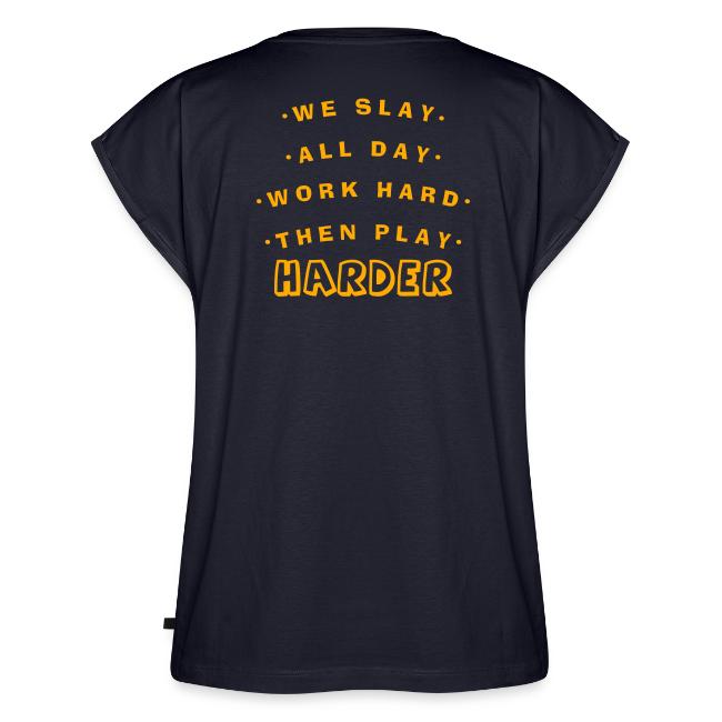 We Slay All Day Shiny Shirt Metallic Silver & Gold