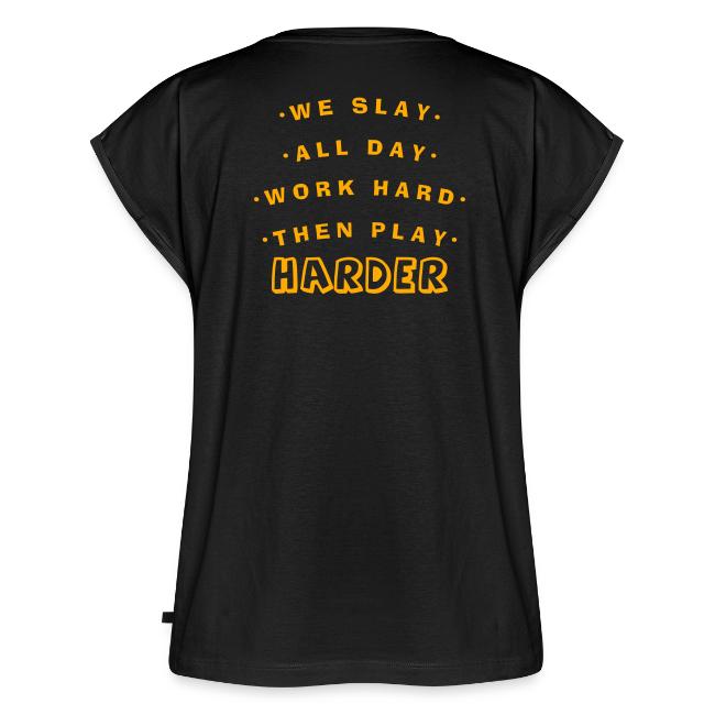 We Slay All Day Shiny Shirt Metallic Silver & Gold