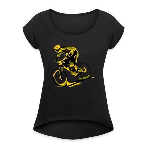 DH Freak - Mountain Bike Hoodie - Women's Roll Cuff T-Shirt