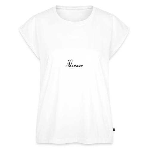 clean llamour logo - Women's Premium Roll Up Sleeve T-Shirt