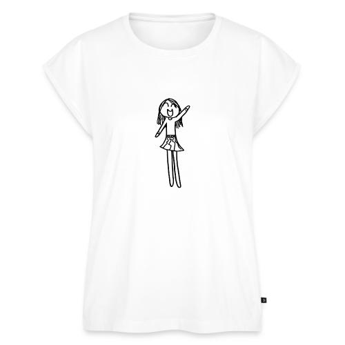 Sophia, Black Outline (tshirts) - Women's Premium Roll Up Sleeve T-Shirt