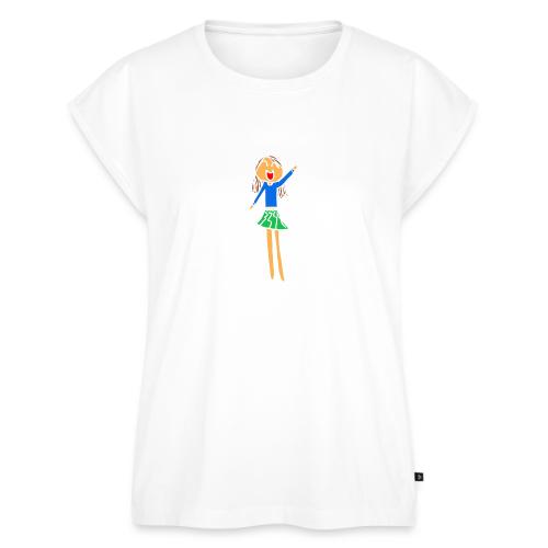 Sophia, White Outline, Full Color (tshirts) - Women's Premium Roll Up Sleeve T-Shirt