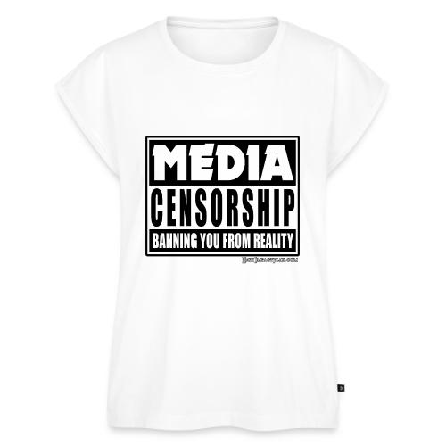MEDIA CENSORSHIP Banning You from Reality - Women's Premium Roll Up Sleeve T-Shirt