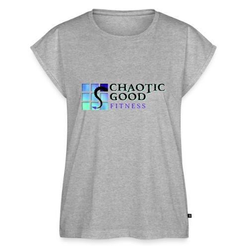 CG Fitness transparent large - Women's Premium Roll Up Sleeve T-Shirt