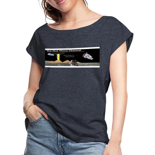 UFO Pyramids TheOutThereChannel ver 2017 - Women's Roll Cuff T-Shirt