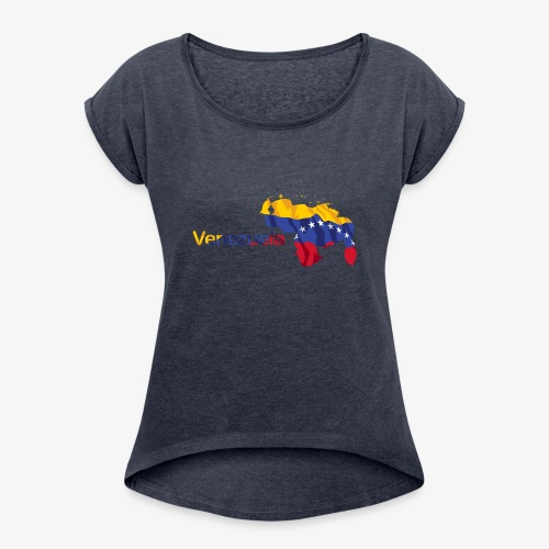 Maps Venezuela - Women's Roll Cuff T-Shirt
