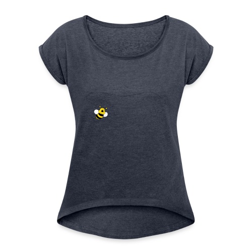 3 Sisters Flying Bee - Women's Roll Cuff T-Shirt
