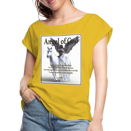 Angel Of God - Women's Roll Cuff T-Shirt