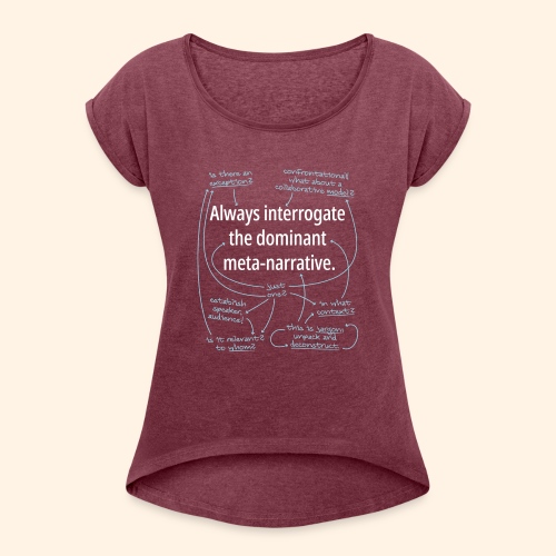 Dominant Meta-Narrative - Women's Roll Cuff T-Shirt