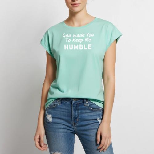 Christian humility (white) - Women's Premium Roll Up Sleeve T-Shirt