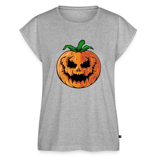 Sinister Jack-O-Latern - Women's Premium Roll Up Sleeve T-Shirt