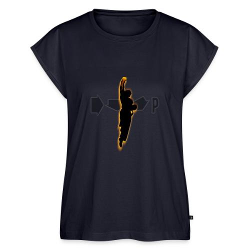 Rising Dragon Fist - Women's Premium Roll Up Sleeve T-Shirt